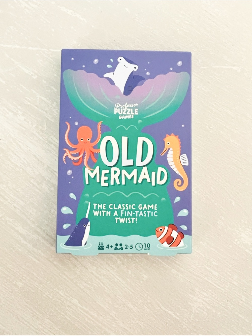 New Professor Puzzle Old Mermaid Card Game Sea Creatures Kids Family Game